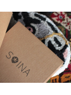 SOINA Entwöhnungs Geschenkset mit Silikon Lätzchen, Schüssel und Bambuslöffel, ivory love