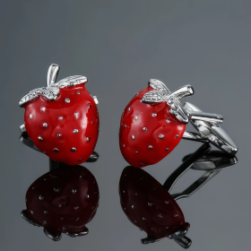 Perlstein Erdbeere Manschettenköpfe, Rot