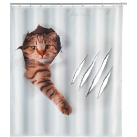 Wenko Duschvorhang Cute Cat, Polyester
