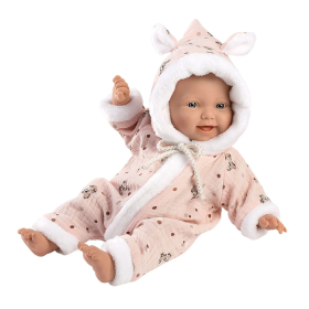 Llorens Babypuppe mit Overall rosa 32cm