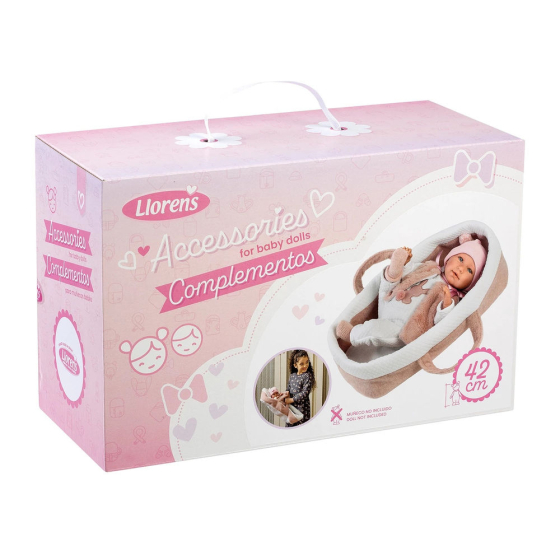 Llorens Puppentragetasche & Strampler rosa 42cm