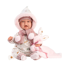 Llorens Babypuppe Mimi Hase rosa 42cm