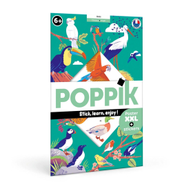 Poppik Sticker Lernposter Vögel