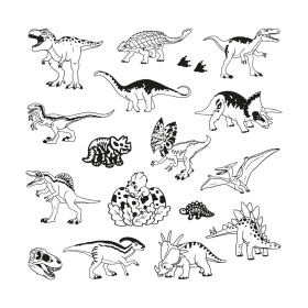 Aladine Kinder Stempel Funny Dinosaurier