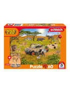 Puzzle Wild Life in der Sarvanne, 60 Teile (inkl. Figur)