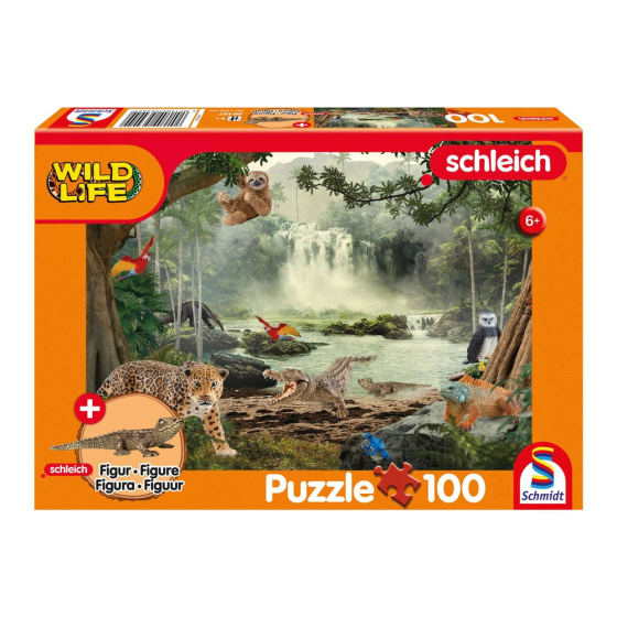 Puzzle Wild Life im Regenwald, 100 Teile (inkl. Figur)