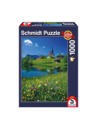 Puzzle Inzell, Einsiedlhof und Kirche St. Nikolaus, 1000 Teile