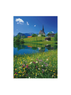 Puzzle Inzell, Einsiedlhof und Kirche St. Nikolaus, 1000 Teile
