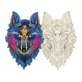 Philos Artefakt Holzpuzzle 2 in 1 Wolf, 180 Teile