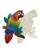 Philos Artefakt Holzpuzzle 2 in 1 Papagei, 172 Teile