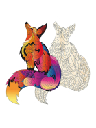 Philos Artefakt Holzpuzzle 2 in 1 Fuchs, 143 Teile