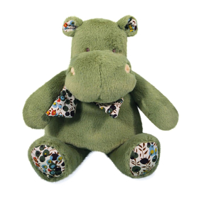 Doudou Hippo Bandana, grün 22cm