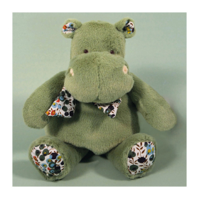 Doudou Hippo Bandana, grün 22cm