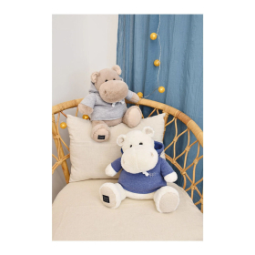 Doudou Hippo, weiss mit Sweatshirt 45cm