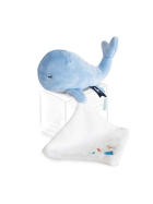 Doudou Wal mit Schmusetuch, blau 15cm