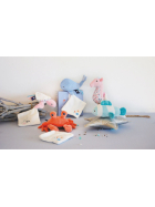 Doudou Wal mit Schmusetuch, blau 15cm