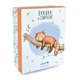 Doudou Unicef Mama & Kind Roter Panda 25cm