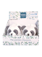 Doudou Unicef Füsslinge mit Rassel Panda 0-6M