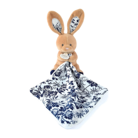 Doudou Hase marine mit Schmusetuch 12cm