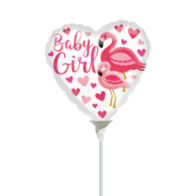 Amscan Mini-Folienballon Flamingo Baby Girl