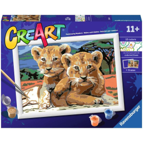 Ravensburger CreArt - Malen nach Zahlen - Little Lion Cubs