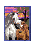 Ravensburger CreArt - Malen nach Zahlen - Sunset Horses