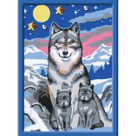 Ravensburger CreArt - Malen nach Zahlen - Wonderful Wolf Family