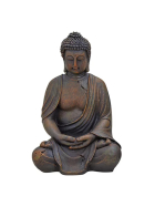 Buddha sitzend in Braun, 28 cm