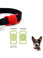 AirTag Halsband Halterung Ruby, weiss