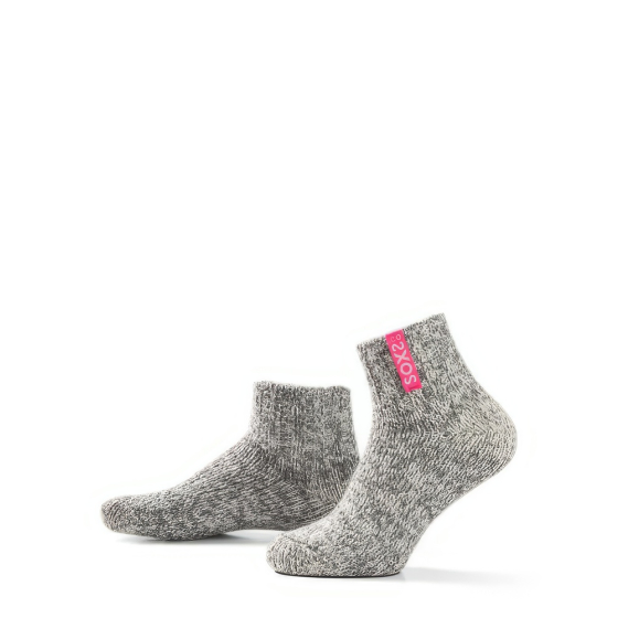 Graue Wolle Damensocken Bubblegum, Kurzsocke, 37-41