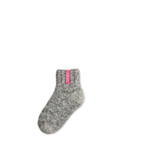 Graue Wolle Damensocken Bubblegum, Kurzsocke, 37-41