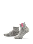 Graue Wolle Damensocken Bubblegum, Kurzsocke, 37-41