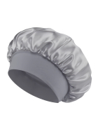 Satin Haarschlaf-Haube, Grau