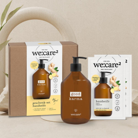 we:care2 Geschenk-Set, Handseifen-Granulat, Good Karma