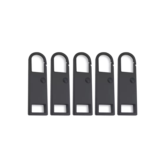 Universa Zipper Öse X2, 5er-Set, schwarz