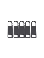 Universa Zipper Öse X2, 5er-Set, schwarz