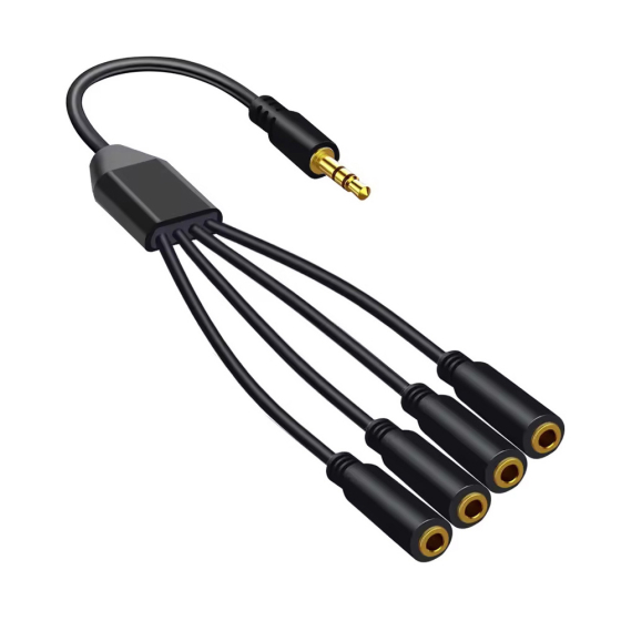 HiDef Audio-Splitter, 3.5 mm Klinke zu 4 x 3.5 mm Buchse