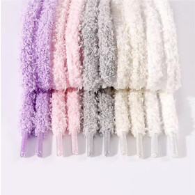 Fuzzy Laces, Plüsch-Schnürsenkel, purple