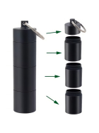 Alu Tablettenbox 3 in 1, silber