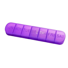 Woche Tablettenbox, violett