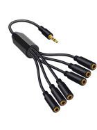 HiDef Audio-Splitter, 3.5 mm Klinke zu 6 x 3.5 mm Buchse