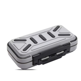 MD-Box - 16x Medikamentenbox, Grau-Schwarz