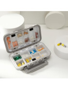 MD-Box - 16x Medikamentenbox, Grau-Schwarz