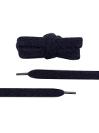 Fuzzy Laces Flat, Plüsch-Schnürsenkel, schwarz