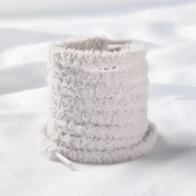 Fuzzy Laces Flat, Plüsch-Schnürsenkel, grau