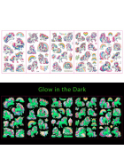 Glow in the Dark Tattoos Einhorn