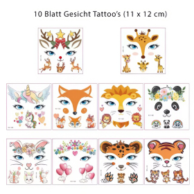 Fantastische Gesichts-Tatoos, 10 Bögen