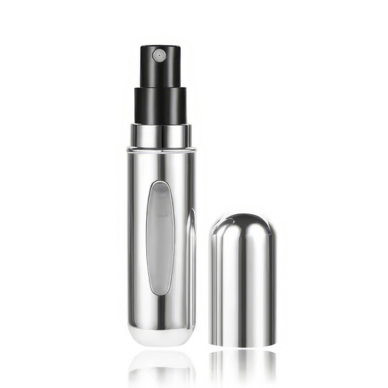Mini Parfümzerstäuber Flasche, 10 ml, silber