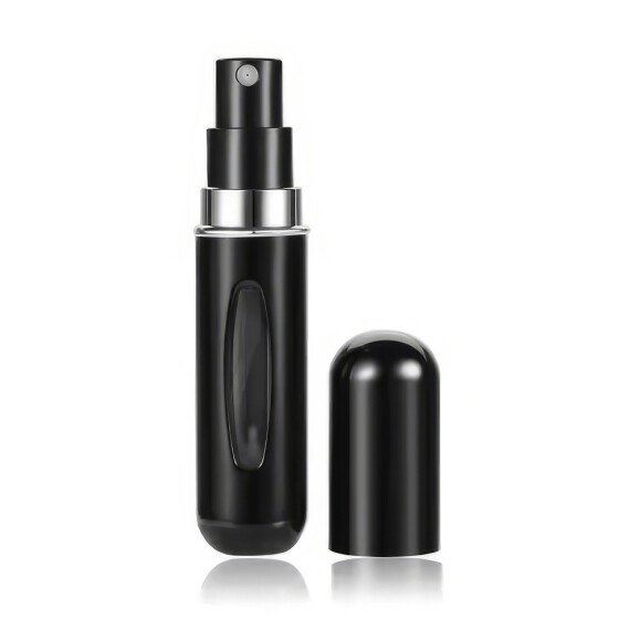 Mini Parfümzerstäuber Flasche, 5 ml, schwarz