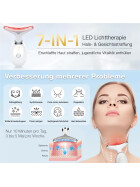 7in1 LED Lichttherapie für Hals- & Gesicht, rot